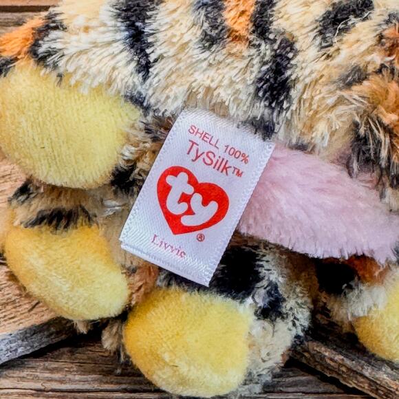 NWT Pair of Cat TY Beanie Boos-2022 Fiona the Pink Cat & 2021 Livvie the Leopard - Picture 8 of 9